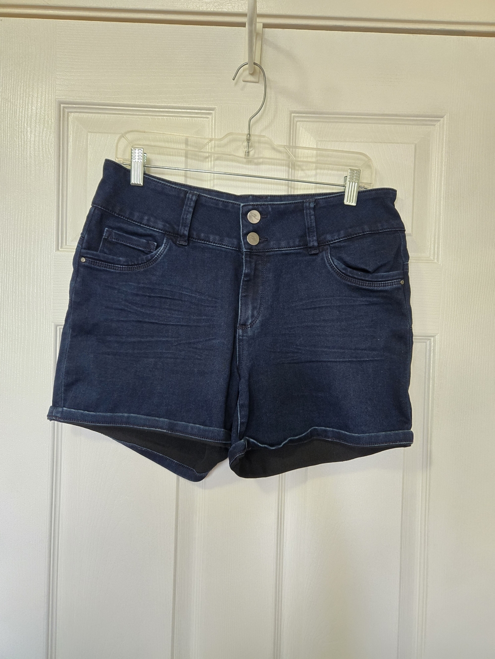 Ricki's Double-Button Dark Indigo Denim Shorts